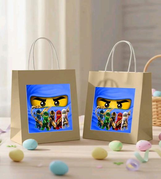 Adesivo Sacola Lego Ninjago Azul - 7079 Arquivo Digital