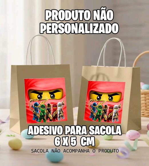 Adesivo Sacola Lego Ninjago Vermelho - 7081 Arquivo Digital