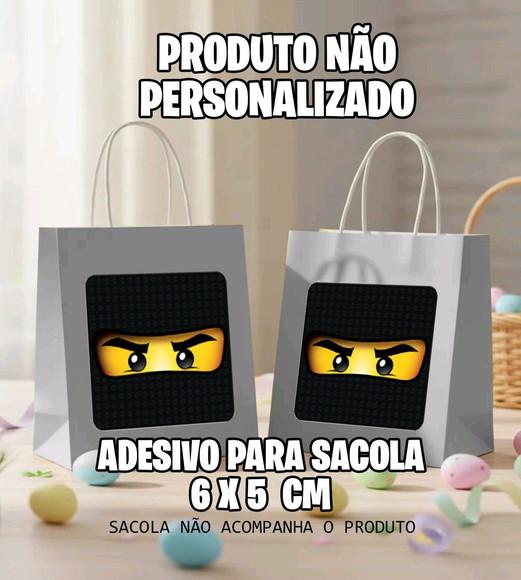 Adesivo Sacola Lego Preto - 7067 Arquivo Digital