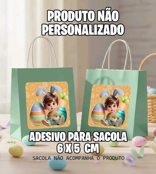 Adesivo Sacola Menino Cabelo Loiro - 7058 Arquivo Digital