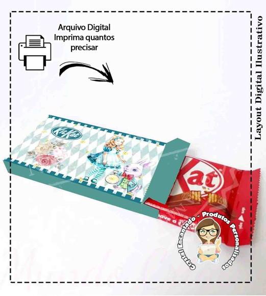 Caixa Kit Kat Alice no Pais das Maravihas 3693 Arq. Digital