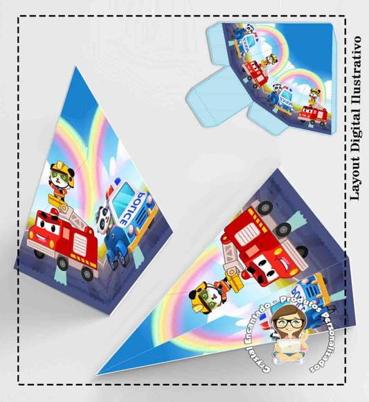 Caixa Milk e Piramide Police Fire Babybus - Arquivo Digital