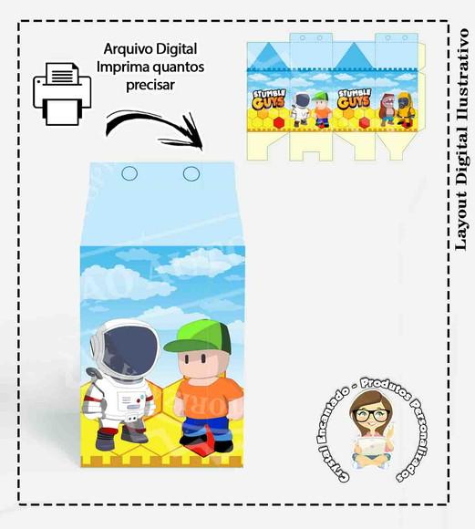 Caixa Milk e Topper Stumble Guys - Arquivo Digital