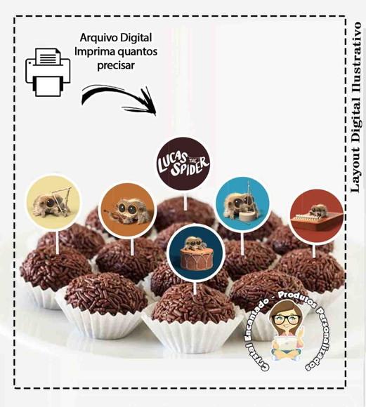 Caixa Milk Piramide e Topper Lucas a Aranha- Arquivo Digital