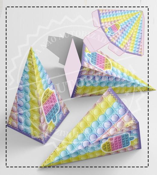 Caixa Piramide Candy Pop It - 3672 Arquivo Digital