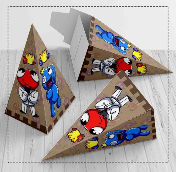 Caixa Piramide Marrom Rainbow Friends - 1595 Arquivo Digital