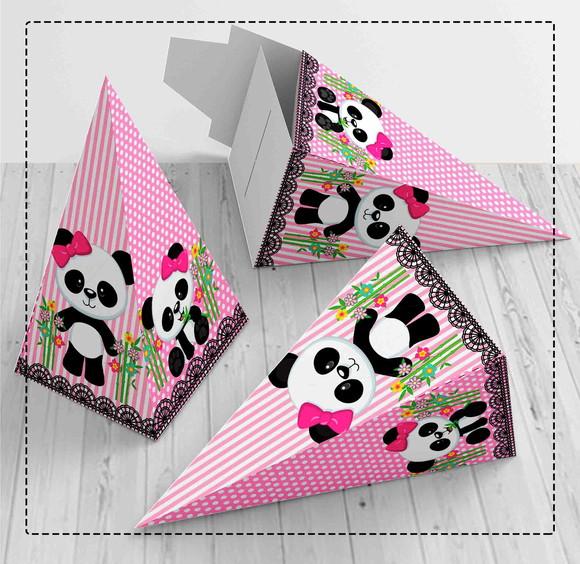 Caixa Piramide Panda Rosa - 2650 Arquivo Digital