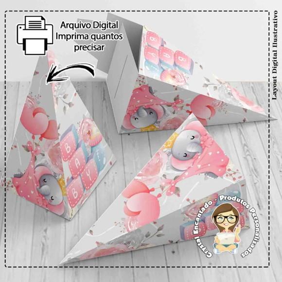 Kit 3 Caixas Elefantinha Rosa - Arquivo Digital