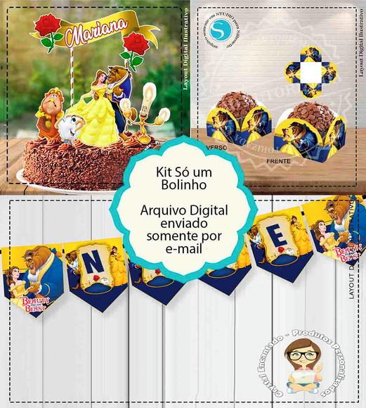 Kit Bolinho a Bela e a Fera - Arquivo Digital
