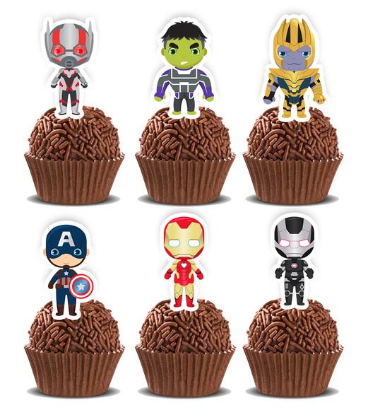 Kit Bolinho Avengers Azul - Arquivo Digital