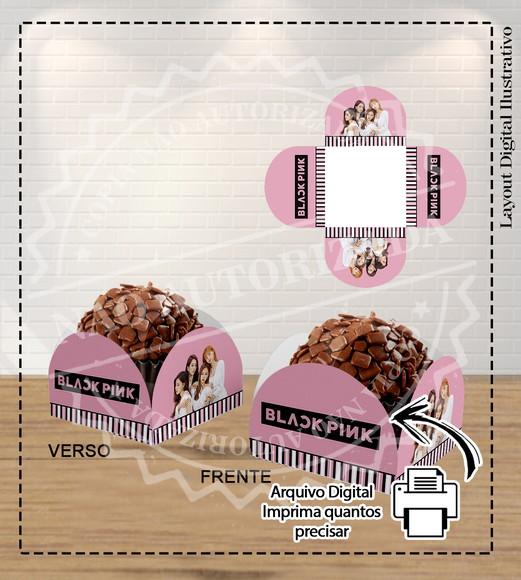 Kit Bolinho Black Pink - 6636 Arquivo Digital