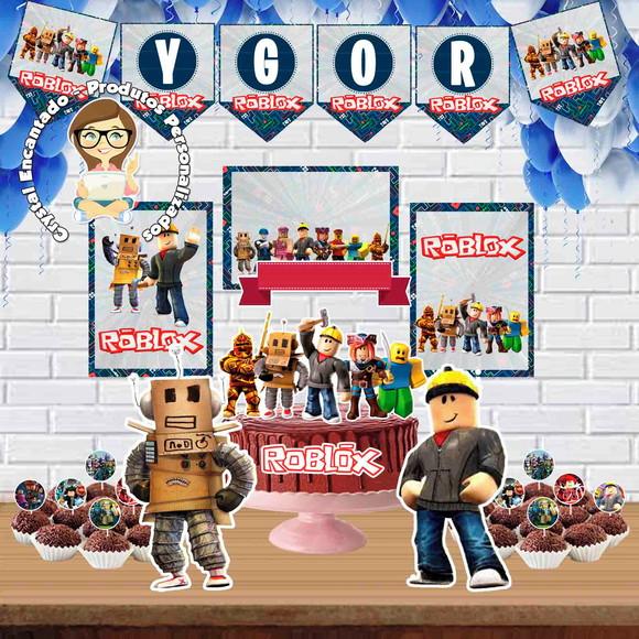 Kit Só Um Bolinho Roblox Menino - Arquivo Digital