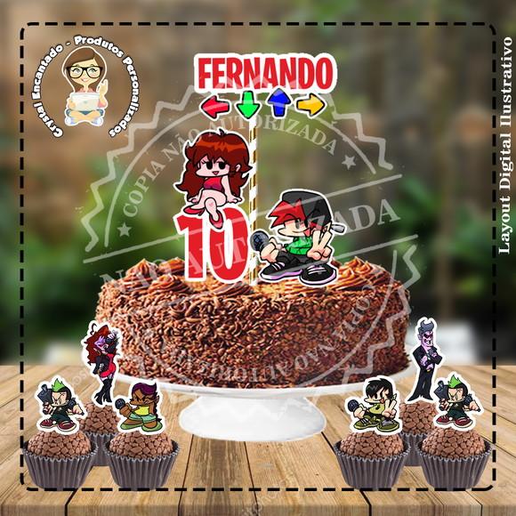 Topo de Bolo + Topper Friday Night Funkin - Arquivo Digital