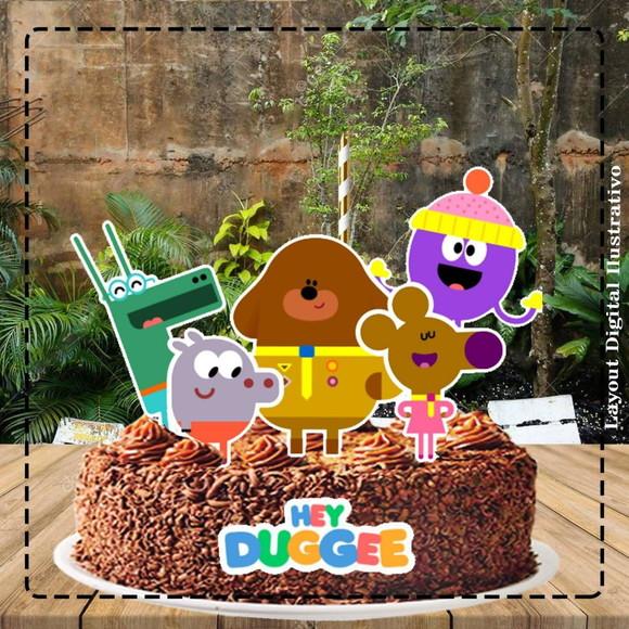 Topo de Bolo + Topper Hey Duggee - Arquivo Digital