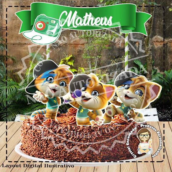 Topo de Bolo 44 Gatos - Ref 1991 Arquivo Digital