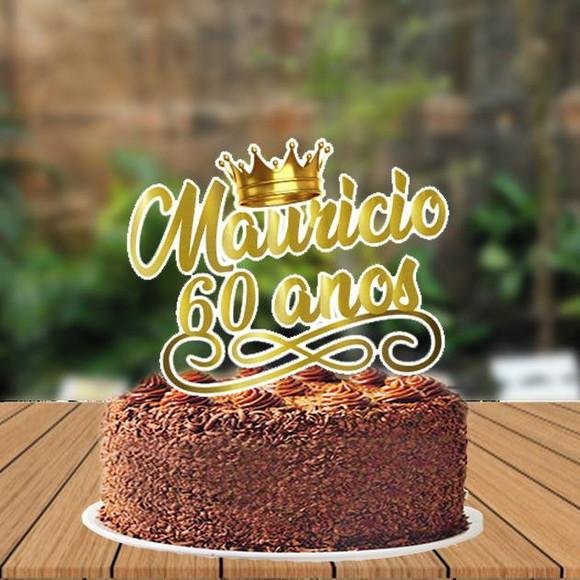 Topo de Bolo 60 Anos - 3302 Arquivo Digital