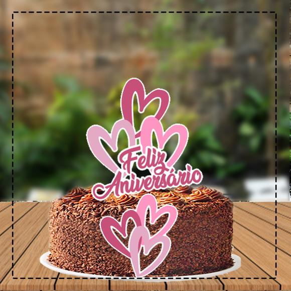 Topo de Bolo Amor Love - Ref 3897 Arquivo Digital