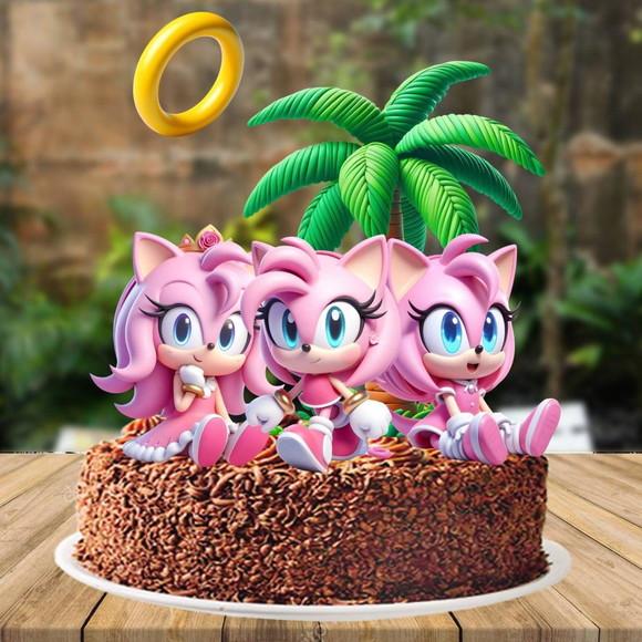 Topo de Bolo Amy Rose Baby - 5981 Arquivo Digital