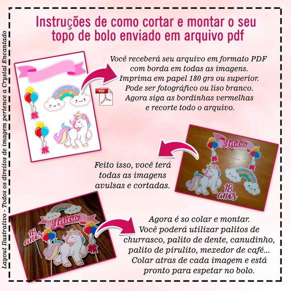 Topo de Bolo Anos 80 - 7130 Arquivo Digital