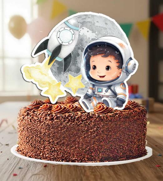Topo de Bolo Astronauta Bebe - 6928 Arquivo Digital