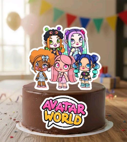 Topo de Bolo Avatar World - 7082 Arquivo Digital