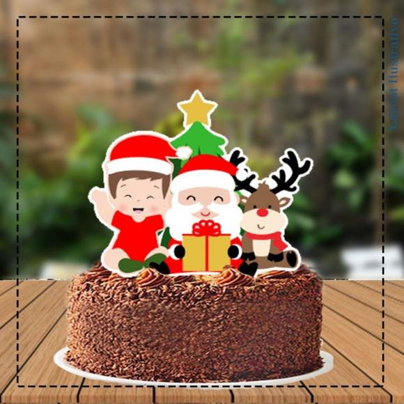 Topo de Bolo Baby Noel - Ref 5342 Arquivo Digital