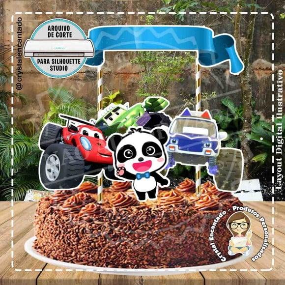 Topo de Bolo Babybus Monster Truck- Ref 3767 Arquivo Digital