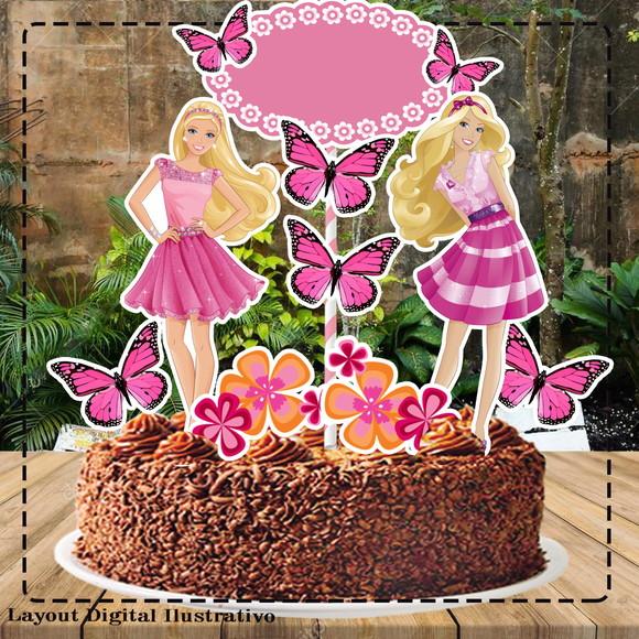 Topo de Bolo Barbie - Ref 0243 Arquivo Digital