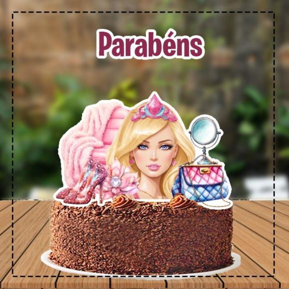Topo de Bolo Barbie - Ref 4855 Arquivo Digital