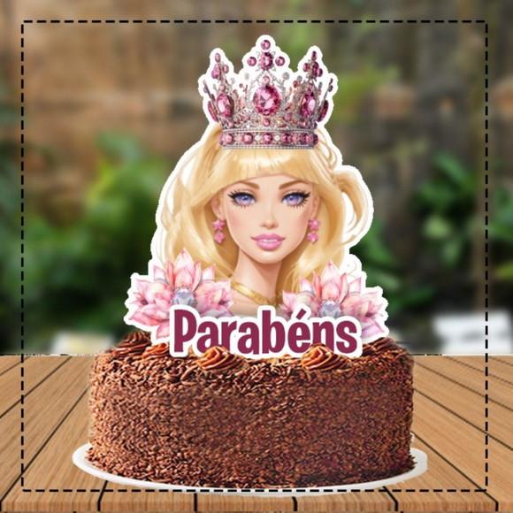 Topo de Bolo Barbie - Ref 4857 Arquivo Digital