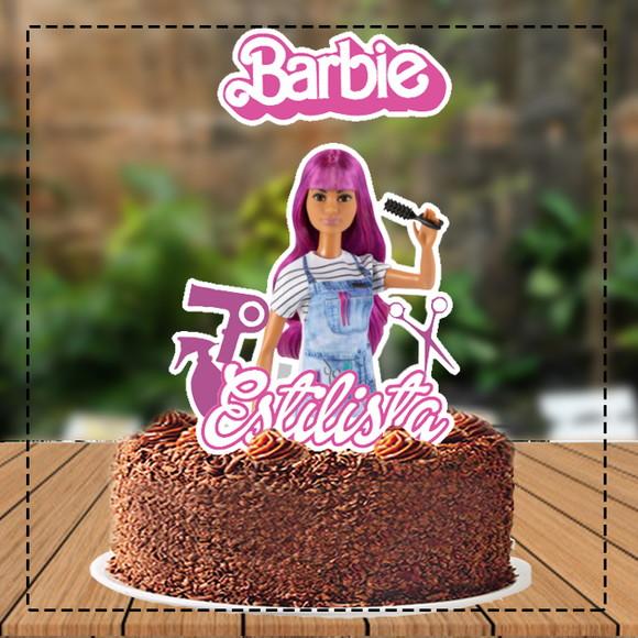 Topo de Bolo Barbie Estilista - Ref 4868 Arquivo Digital