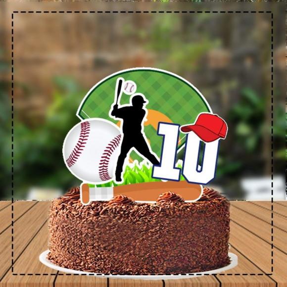 Topo de Bolo Baseball Estadio - Ref 4568 Arquivo Digital