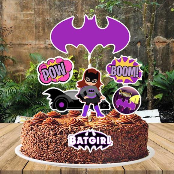 Topo de Bolo Batgirl - Ref 0254 Arquivo Digital