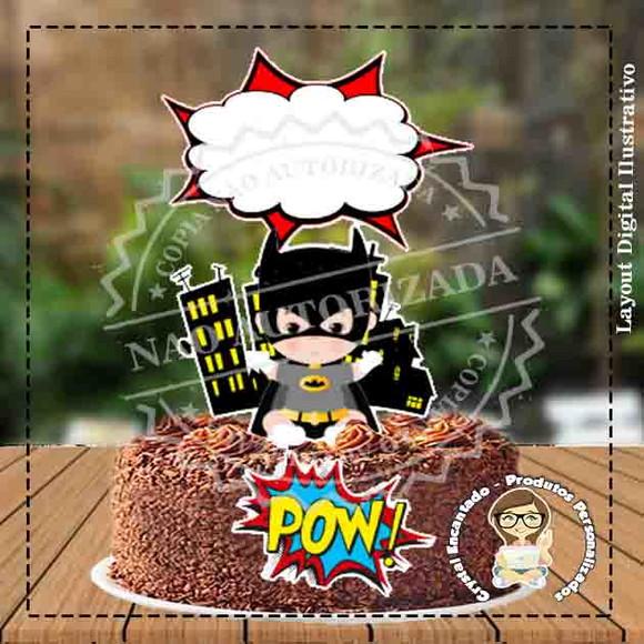 Topo de Bolo Batman Baby - Ref 1252 Arquivo Digital