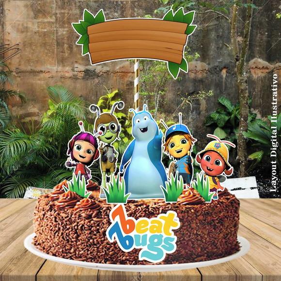 Topo de Bolo Beat Bugs - Ref 0276 Arquivo Digital
