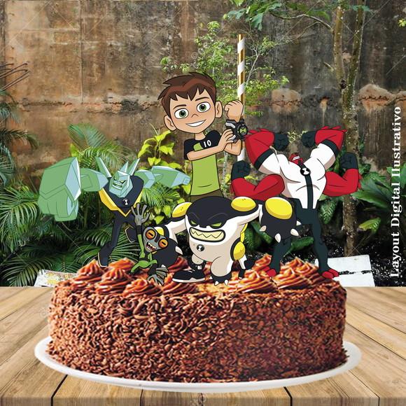 Topo de Bolo Ben 10 - Ref 0311 Arquivo Digital