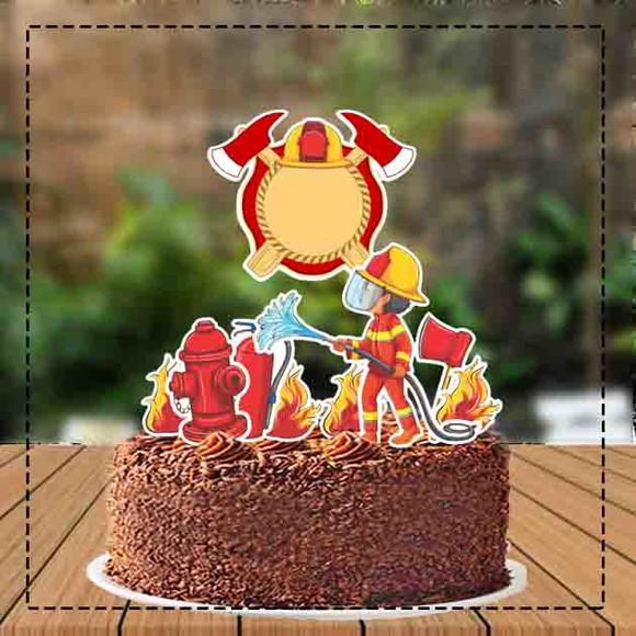 Topo de Bolo Bombeiros - Ref 0481 Arquivo Digital
