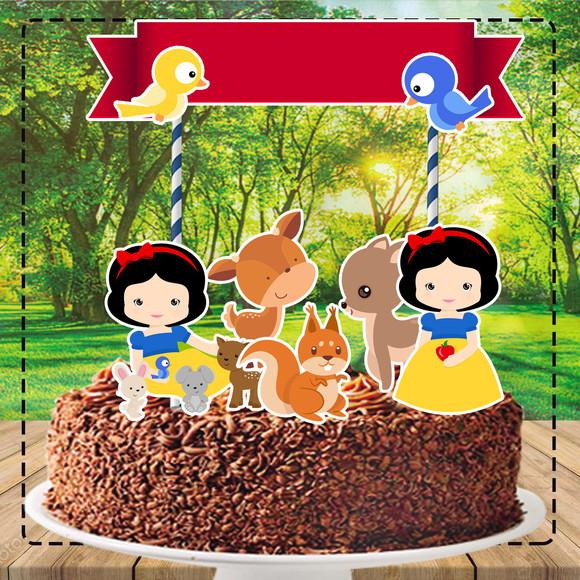 Topo de Bolo Branca de Neve - 0526 Arquivo Digital