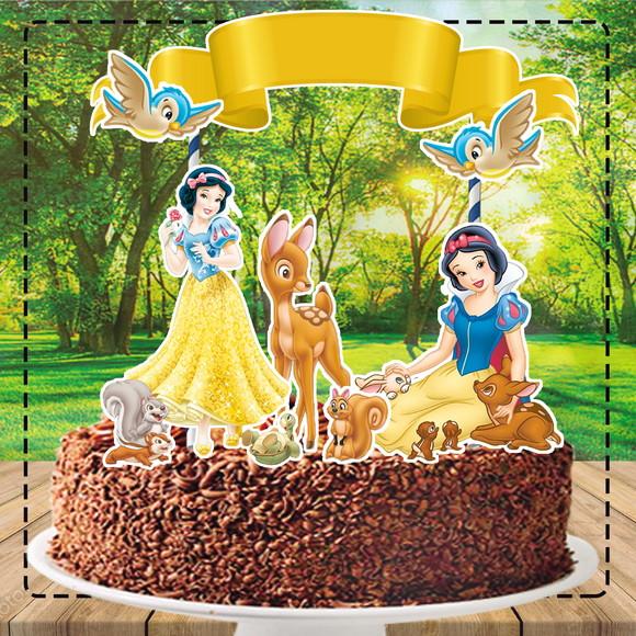 Topo de Bolo Branca de Neve - 0527 Arquivo Digital