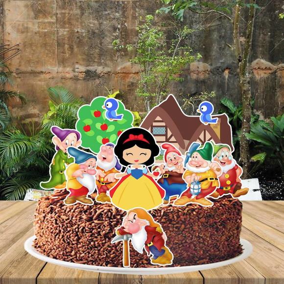 Topo de Bolo Branca de Neve - 0533 Arquivo Digital