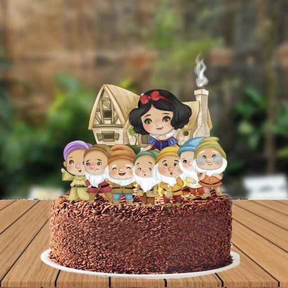 Topo de Bolo Branca de Neve - 3468 Arquivo Digital