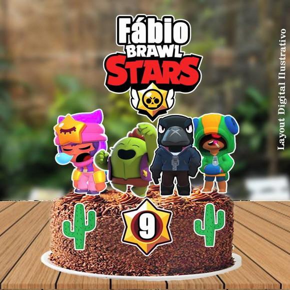 Topo de Bolo Brawl Stars - 0536 Arquivo Digital