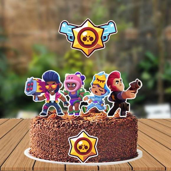 Topo de Bolo Brawl Stars - 0542 Arquivo Digital