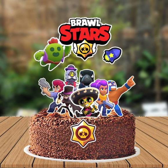 Topo de Bolo Brawl Stars - 2824 Arquivo Digital
