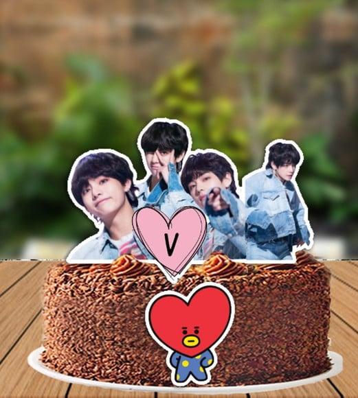 Topo de Bolo Bts Taehyung V - 6116 Arquivo Digital