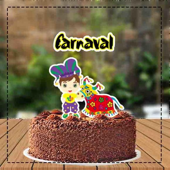 Topo de Bolo Carnaval Bumba Meu Boi - 1506 Arquivo Digital