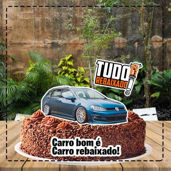 Topo de Bolo Carro Rebaixado - 0594 - Arquivo Digital