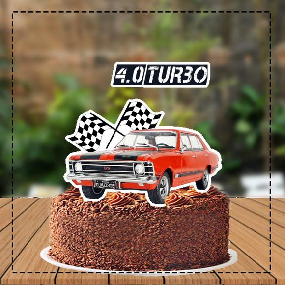 Topo de Bolo Carros Antigos Opala - 4712 Arquivo Digital