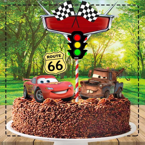 Topo de Bolo Carros Disney - 1834 Arquivo Digital