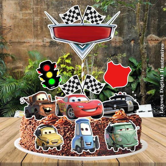 Topo de Bolo Carros Disney - 1835 Arquivo Digital